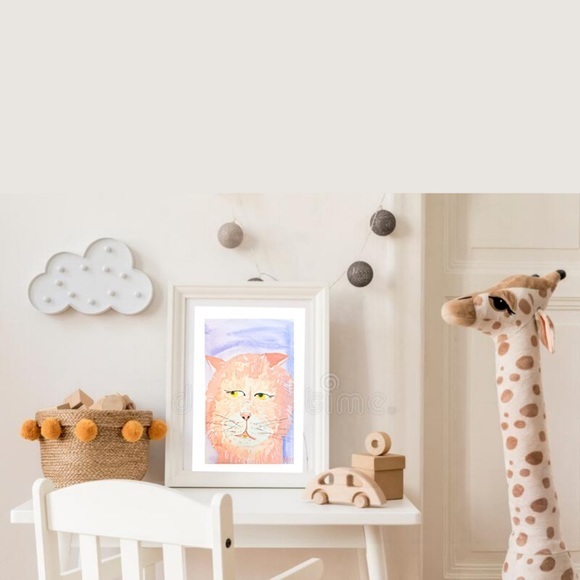 Cat Portrait Painting ORIGINAL Watercolor Furry Friends Pet Portrait Wall Art - Picture 10 of 11